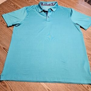 Maelreg XL Green Performance Material Golf Shirt